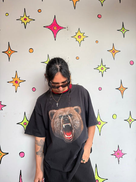 Vintage Bear Graphic T-Shirt | Nature Wildlife Outdoors Americana Tee XL