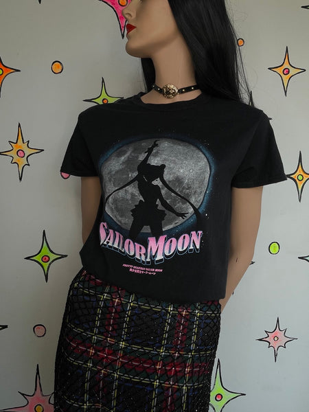 Sailor Moon Graphic Tee – Emo Kawaii Anime T Shirt Y2K Cartoon Top S/M