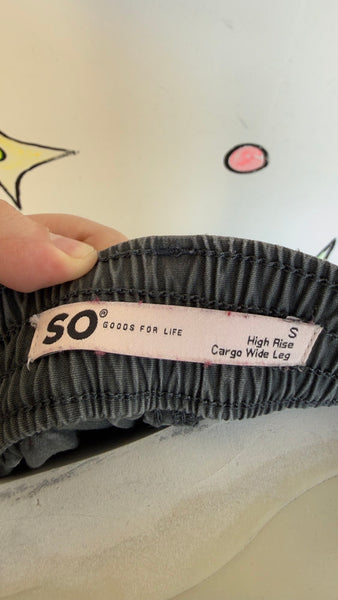 Y2K Gray Cargo Pants Utility Pocket Streetwear Grunge Fairycore Indie Sleaze – S