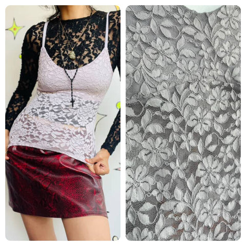 Vintage 90s Lilac Lace Camisole – Pastel Coquette Fairy Grunge Y2K Top – S