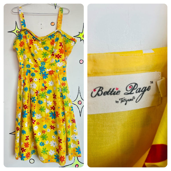 Retro 50s Repro Rainbow Fit and Flare Bettie Page Twirl Dress - Pin-Up Glam - 4X