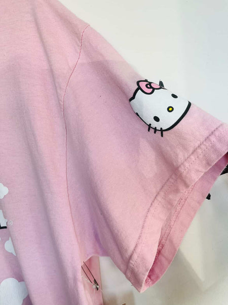 90s Y2K - Pink Hello Kitty and Friends Official Sanrio Graphic Tee T Shirt - XL