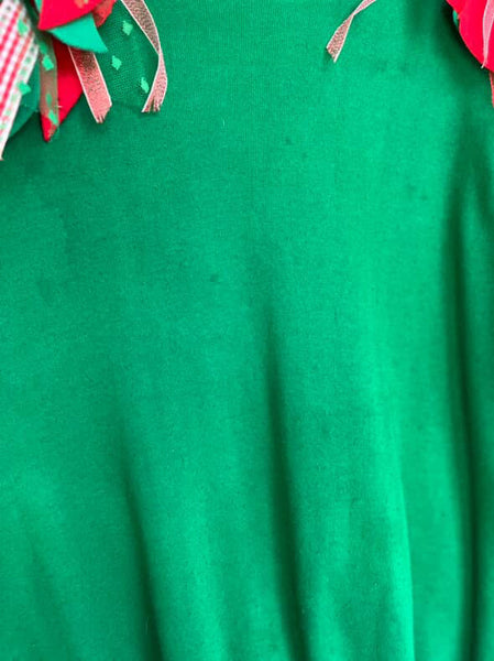 Vintage 80s Tacky Ugly Christmas Sweater w Bows | Holiday Party Sweater | M