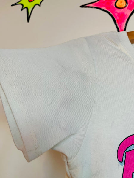 Retro Barbie Pink 80s Vintage Throwback Baby Tee - Soft & Worn-In Classic - XS