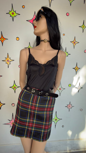 Vintage Vegan Faux Leather Oversized Grommet Belt ' Y2K Punk Grunge 35"