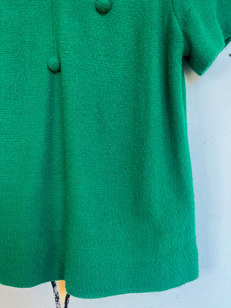 Vintage 60s MOD Green Mini Dress 2-Piece Set – Flight Attendant Secretary - S