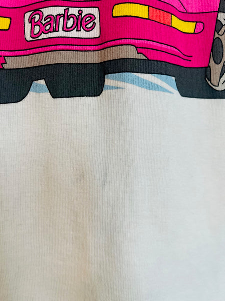 Retro Barbie Pink 80s Vintage Throwback Baby Tee - Soft & Worn-In Classic - XS