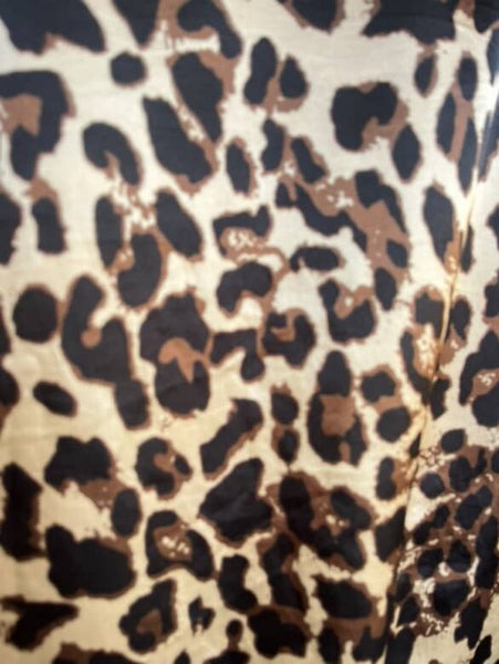 Vintage 90s Sheer Leopard Robe or Mini Dress | Pin-Up Lounge Glam Sleepwear | S