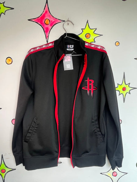 Houston Rockets Track Jacket NBA Streetwear Y2K Sporty Zip Up Small