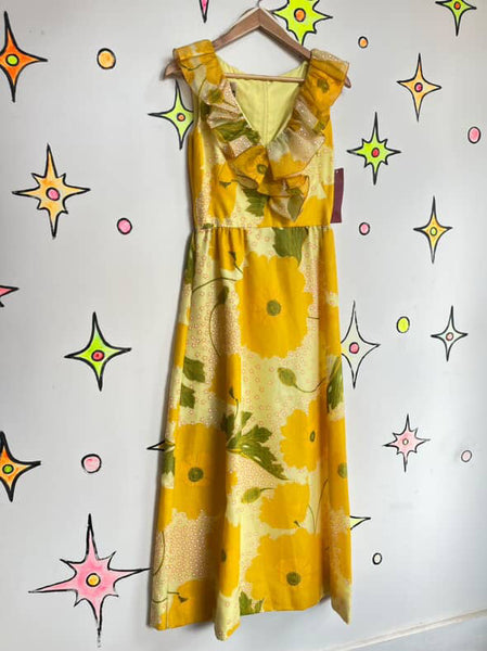 Vintage 60s 70s | Rare DEAD STOCK Alfred Shaheen Hippie Hawaiian Dress | S M