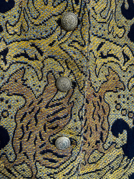 Vintage 90s Brocade Steampunk Fairy Grunge Tapestry Vest - M