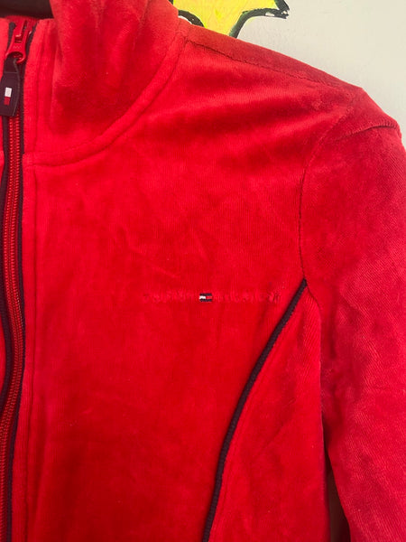 Tommy Hilfiger Sporty Zip Up Sweater 90s Preppy Athleisure Vintage Logo Jacket S