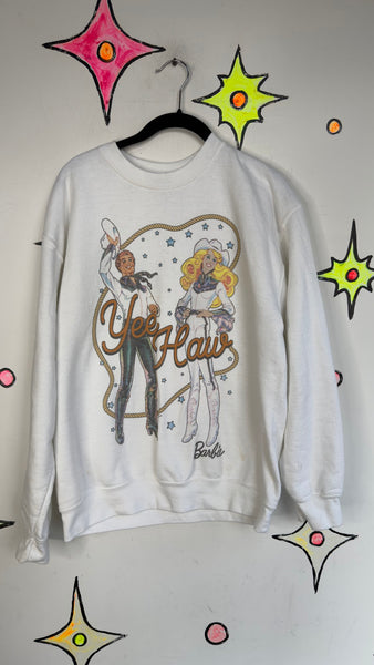 Western Barbie & Ken Sweater Retro Junk Food Pullover Barbiecore Rodeo Graphic S