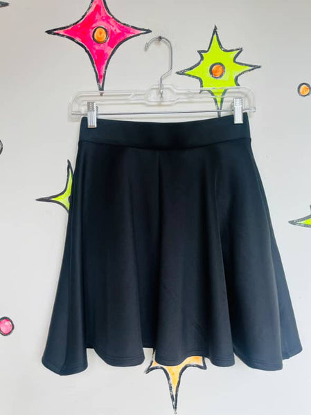 Y2K Black Lace Up Babydoll Mini Skirt | Stretchy Goth Fairy Hot Topic Skirt | S