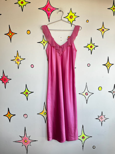 Vintage 90s Y2K Pastel Pink Fairy Grunge Babydoll Slip Dress – Coquette Emo - M