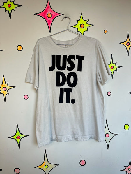 Iconic 90s Nike Just Do It Vintage Tee | White Streetwear Unisex T Shirt | Size XL