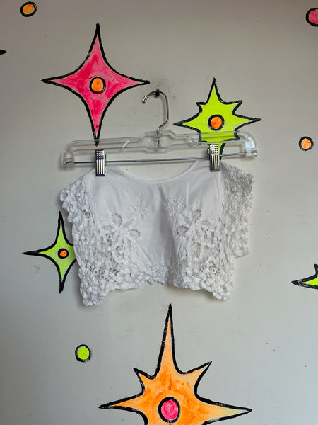 White Square lace Collar | Granny Boho Handmade Clowncore Babydoll Rococo