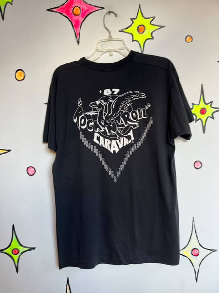 Vintage Tom Petty & The Heartbreakers Rock N Roll Caravan 1987 Tour T-Shirt - M