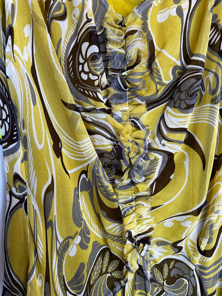 Vintage Y2K BCBG Silk Sheer Fairy Grunge Slip Dress Asymmetrical Boho Sz 4