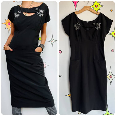 Retro Pin-Up 40s/50s Wiggle Dress by Bettie Page – XL – Rockabilly Vintage Repro