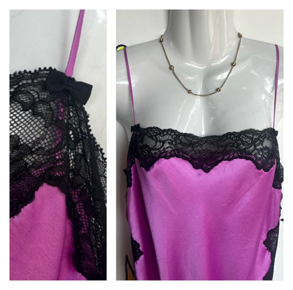 Vintage 90s Y2K | Violet Deadstock Victoria’s Secret Mini Dress Slip | L