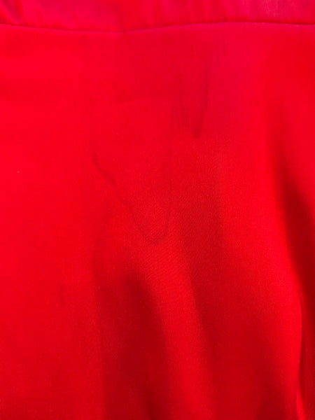 Red Satin Mini Dress 1930s Revival Old Hollywood Vamp Goth Slip Dress XS