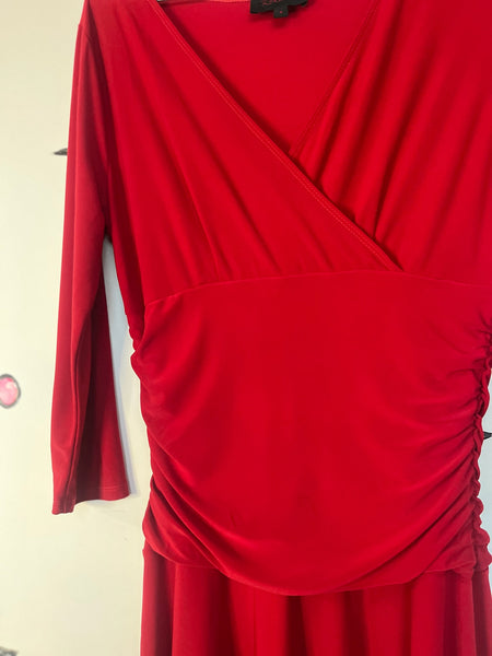 90s Fairy Grunge Red Holiday Christmas Party Dress – Slinky Stretchy Mini – S