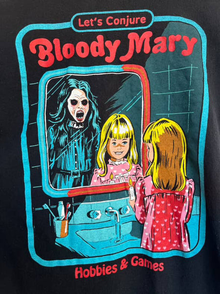 Y2K Bloody Mary Tee – Halloween Mall Goth Horror T-Shirt – Creepy Co. – Size S