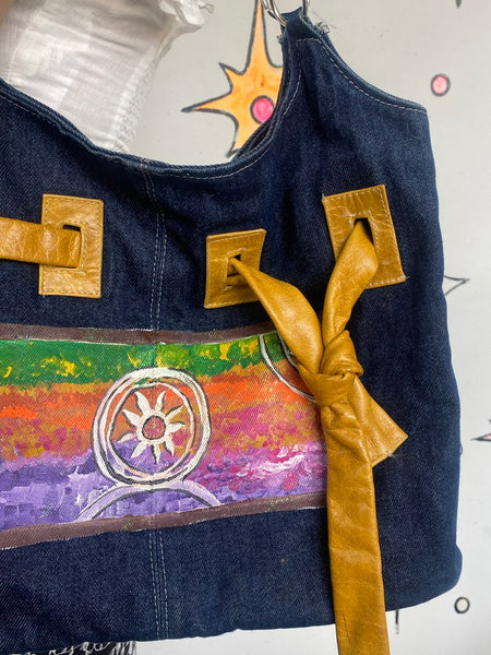 90s Denim Coffee House Tote Bag Central Perk Vibes Indie Sleaze Grunge