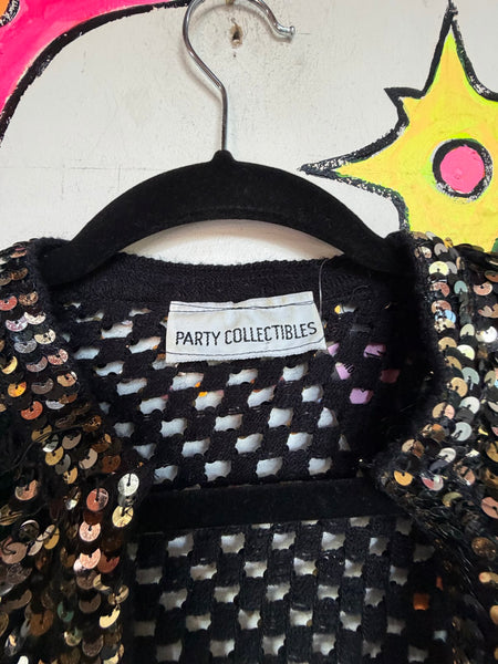 Vintage 70s Gold Silver Disco Bomber Jacket Metallic Retro Party Jacket | S M