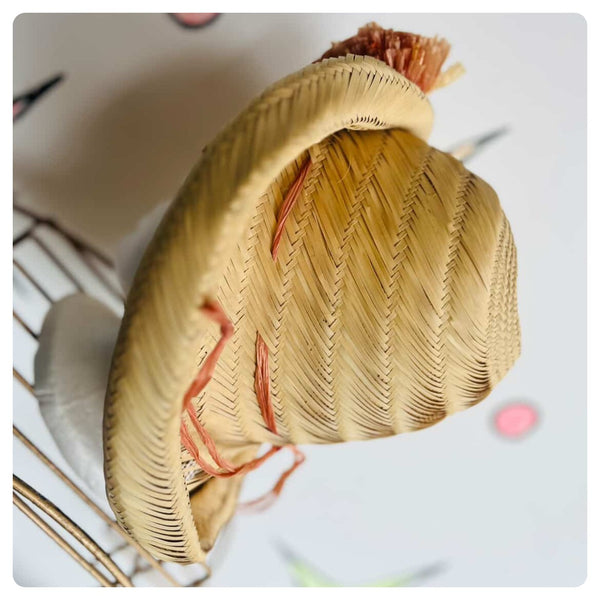 Vintage Exotic Straw Sun Hat Boho Fairy Grunge Festival | Woven Pirate Hat