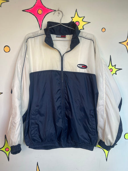 Tommy Hilfiger Windbreaker 90s Colorblock Streetwear Retro Jacket XL+