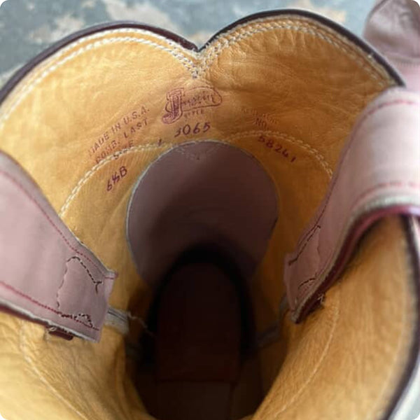 Vintage Justin Boots | Pink Leather Boots Western Cowboy Cowgirl | 6.5 B
