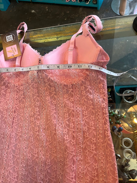 Pink Lace Slip Dress Y2K Coquette | Rampage Stretchy Fairy Lingerie Slip M