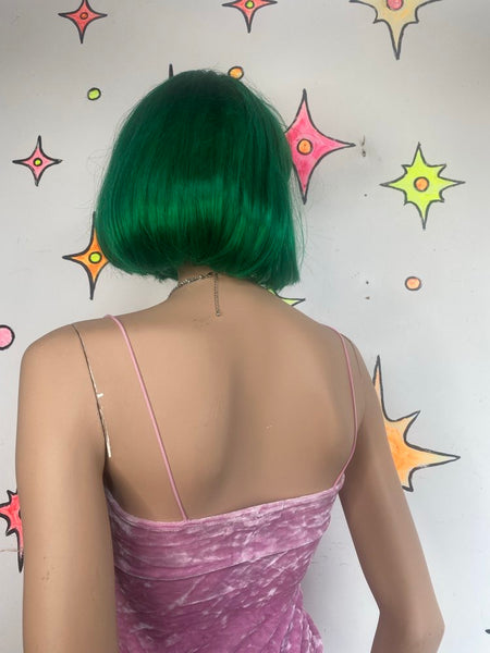 Y2K Urban Outfitters Pink Crush Velvet Mini Dress Pastel Kawaii Bodycon Slip XS