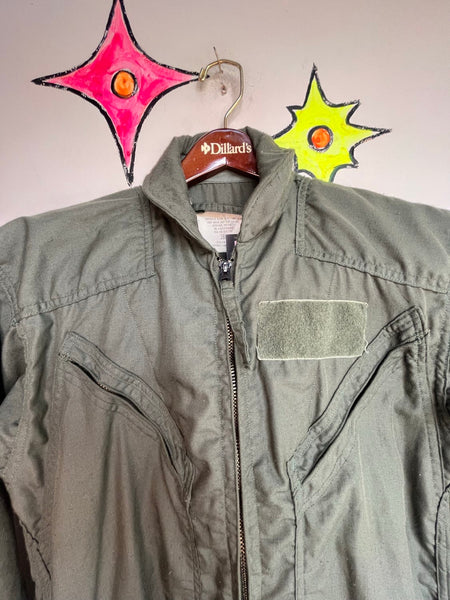 Vintage Vanderbilt Military Green Utility Jumpsuit Flight Suit Boiler Suit M/L
