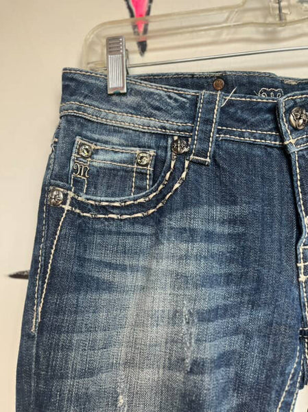 Y2K Miss Me Embellished Low Rise Jeans – Indie Sleaze Fairy Grunge – Sz 28