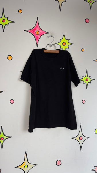 Comme des Garçons Play Heart Tee | Black Designer Graphic T-Shirt | M