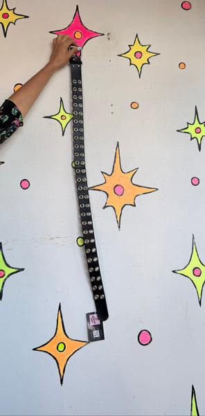 Y2K Grommet Belt | Goth Punk Grunge Double Hole Statement Belt