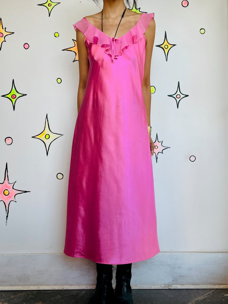 Vintage 90s Y2K Pastel Pink Fairy Grunge Babydoll Slip Dress – Coquette Emo - M