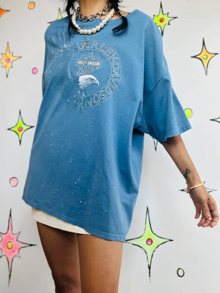 Vintage 90s Harley Davidson Tee | Biker Grunge Route 66 Graphic T-Shirt XL