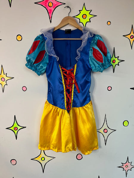 Women’s Fairytale Princess Snow White Costume Mini Dress – Babydoll Style (L)