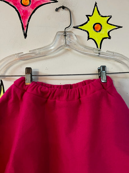 Vintage Retro 50s Style Hot Pink Felt Poodle Skirt – Full Circle Swing Skirt – S