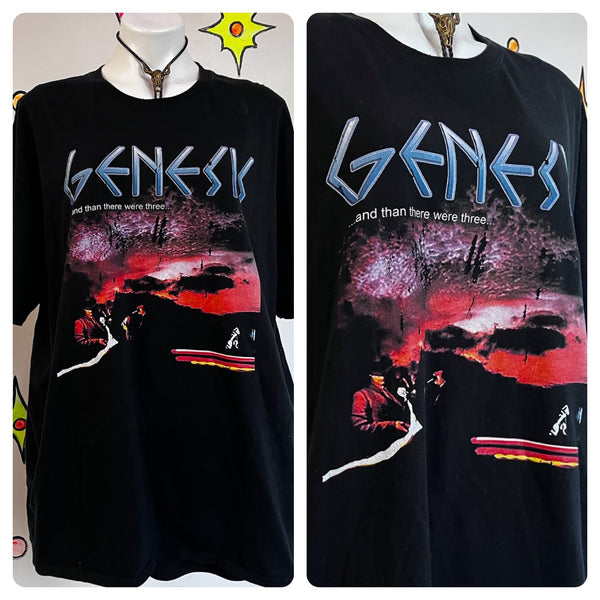 Vintage 90s Genesis Band Tee Grunge Rock Cotton Phil Collins Concert T-Shirt XL+