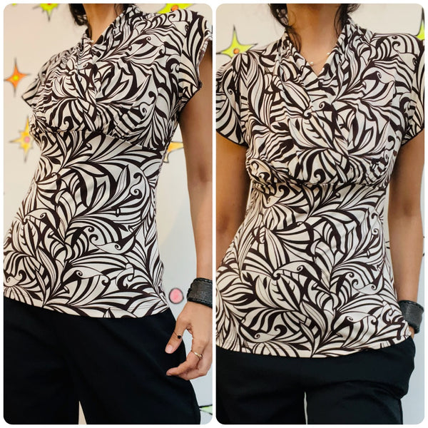 Y2K Indie Sleaze Fairy Grunge Swirly Mesh Top Boho Whimsy Stretchy S