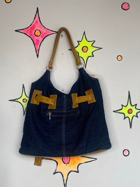 90s Denim Coffee House Tote Bag Central Perk Vibes Indie Sleaze Grunge