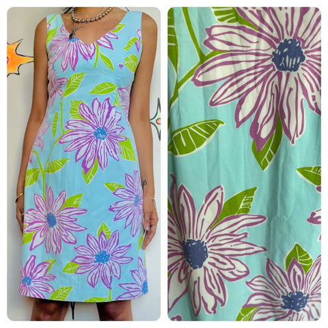 Vintage 90s Classic Lilly Pulitzer Resort Wear Preppy Boho Sun Dress - Size 6