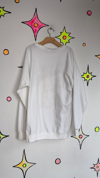 Vintage 80s 90s | Puffy Paint Christmas Bear Sweatshirt Tacky Holiday Pullover M