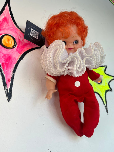 Vintage 1970s Cute Clown Doll Harlequin Just Clowns by Uneeda Oddity Collectible