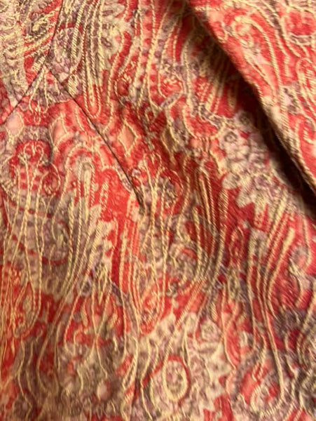 Vintage Y2K Brocade Fairy Grunge Victorian Pirate Paisley Boho Bolero Vest – S